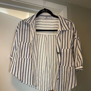 Zara cropped button up